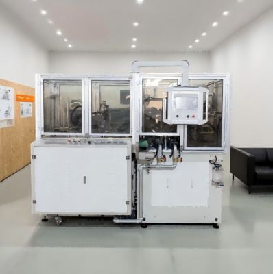 Black Ultrasonic Hot Air Paper Tea Cup Making Machine / Production Machine 120-180 Pcs / Min